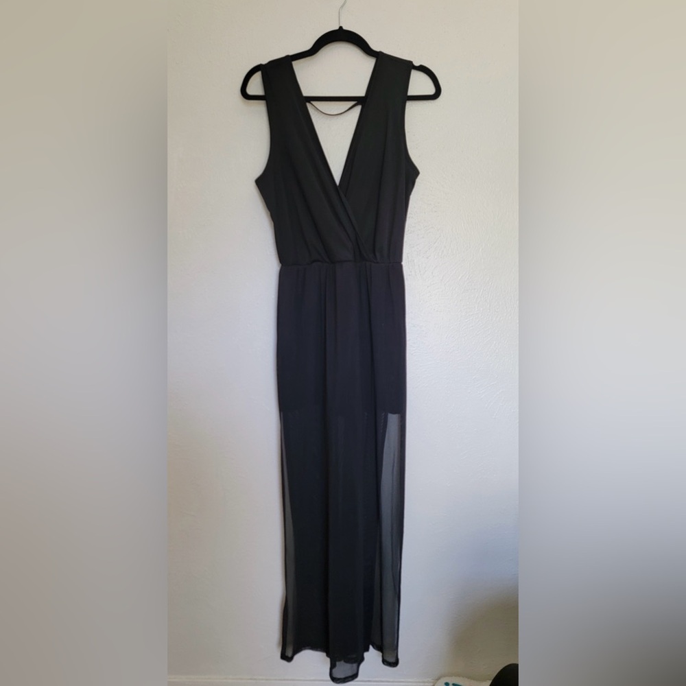 Bailey Blue Black Maxi Romper